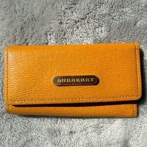 Burberry Mustard Leather 3 Ring Key Case